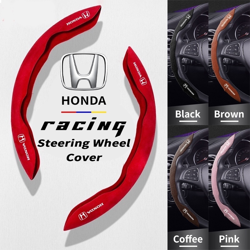 ปลอกหนังหุ้มพวงมาลัยรถยนต์ กันลื่น ดูดซับเหงื่อ สําหรับ Honda HR-V BR-V Freed Brio City Civic CRV HRV BRV Accord Jazz 2023 2024