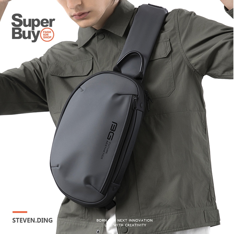 กระเป๋าสะพายข้างความจุขนาดใหญ่ /BANGE กระเป๋าคาดหน้าอกกันน้ํา /Sling Bag /Unisex /Porch bag