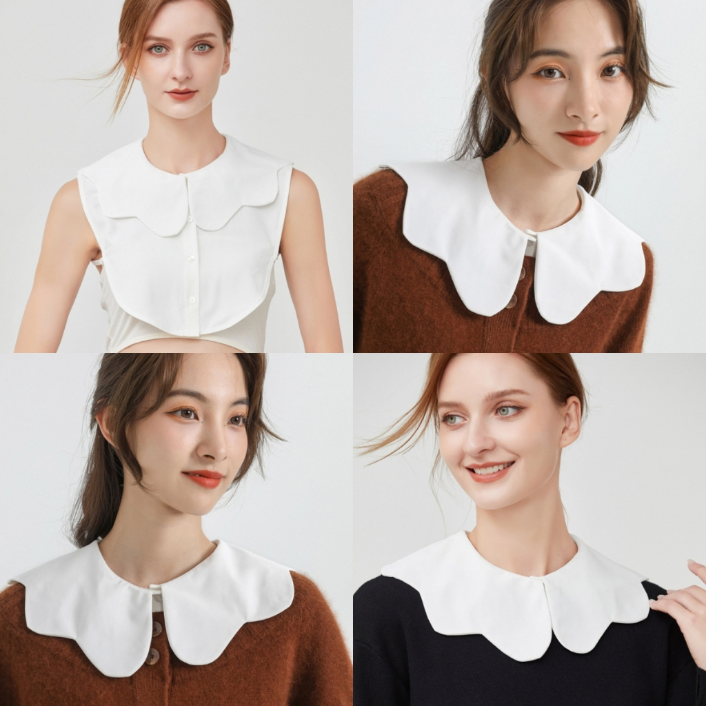Alia Womens Irred Half Top Collar Simple Floral Shirt Collar Insert