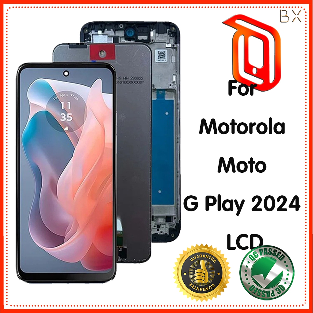 สําหรับ Motorola Moto G Play 2024 จอแสดงผล LCD Touch Panel Digitizer Assembly สําหรับ Moto GPlay 202