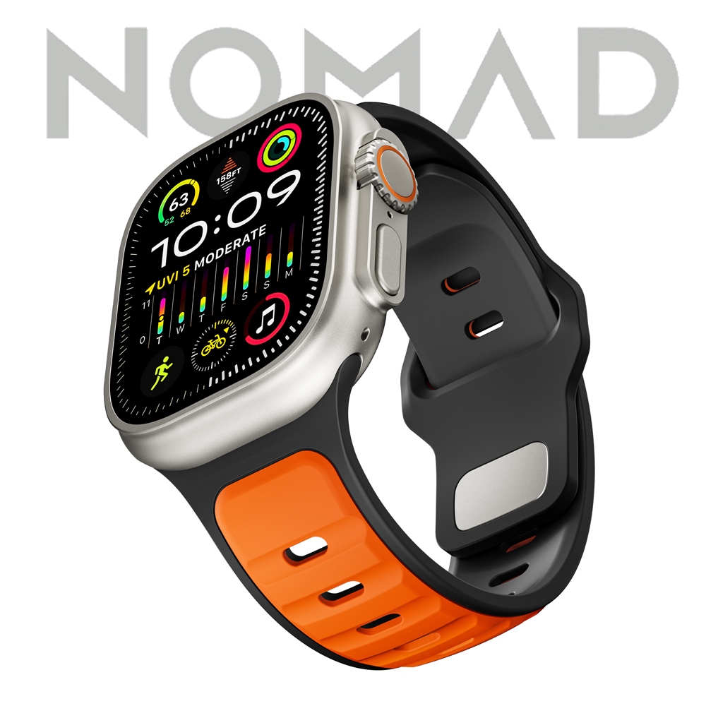Nomad ทนทานกีฬาซิลิโคนสําหรับ iWatch Series 10 Ultra 2 49 มม.46 มม.42 มม.สายนาฬิกา Breathable Liquid สายรัดซิลิโคนสําหรับ iWatch 45 มม.41 มม.44 มม.40 มม.Series 9 8 7 6 5 4 SE2