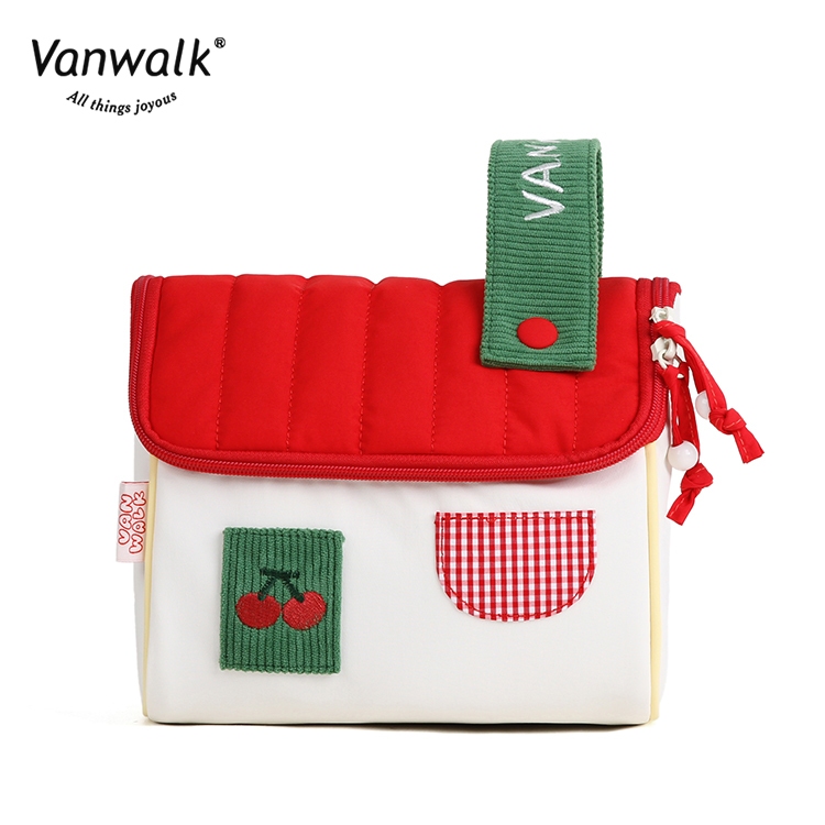 Vanwalk，(LP，ส่งจากไทย），กระเป๋าใส่กล้อง,เครื่องสำอาง สไตล์บ้านขนม พกพาสะดวกเหมาะสำหรับการเดินทาง สีสันสดใส ，VS14