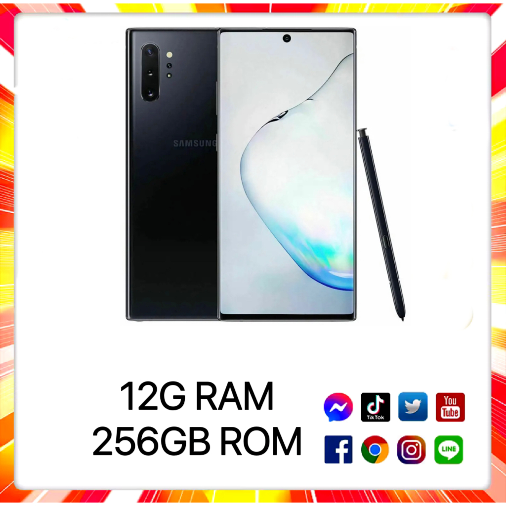 Samsung Note 10 Plus 5G ( 12G Ram 256G Rom ) มือถือแท้ 100%