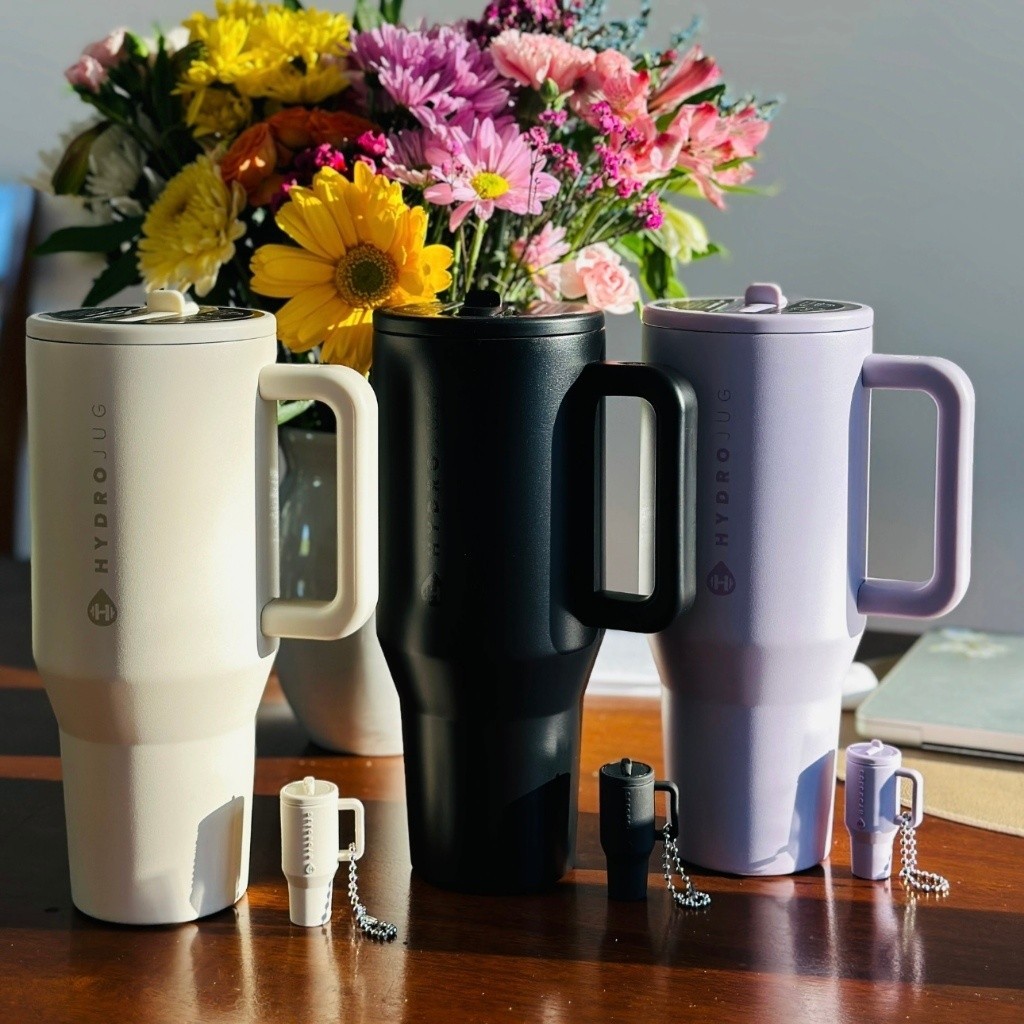 2024 ใหม่ HydroJug 32oz/40oz ถ้วยแก้วฝาปิดฟางสแตนเลสสูญญากาศฉนวนรถถ้วย Double Wall Thermos Travel