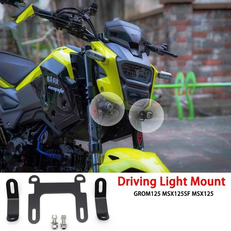 วงเล็บไฟขับรถสําหรับ HONDA GROM125 MSX125SF MSX125 GROM 125 MAX 125 SF 2013-2023 ไฟตัดหมอกเสริมวงเล็บขับรถโคมไฟสปอตไลท์ผู้ถือ