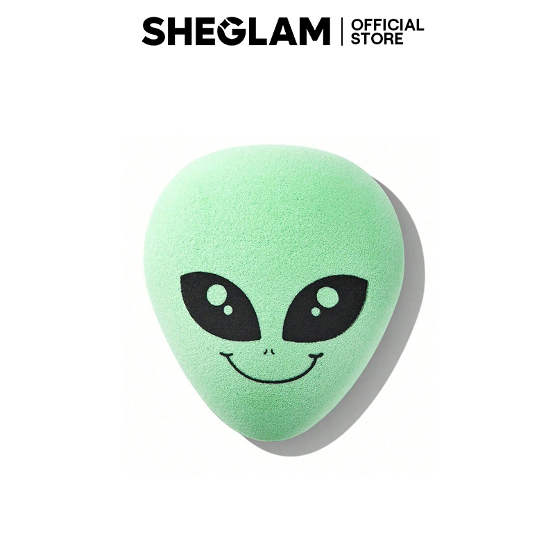 Sheglam Interstellar Beauty Sponge Alien Graphic Makeup Blending Sponge สําหรับ Liquid Cream Powder Foundation คอนซีลเลอร์ Blush Soft Makeup Blender Beauty Makeup Tool