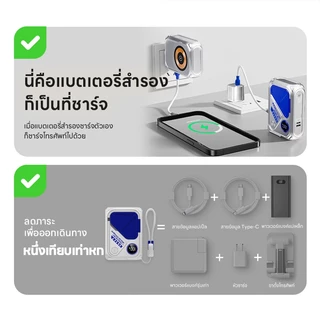 [CCC Mark] Uneed K118 Powerbank 30000mAh แท้ Magnetic แบตสํารอง 20000mAh Fast Charge PD35W พาวเวอร์แบง With Built-in AC Plug & C/L Cables For Phone 17
