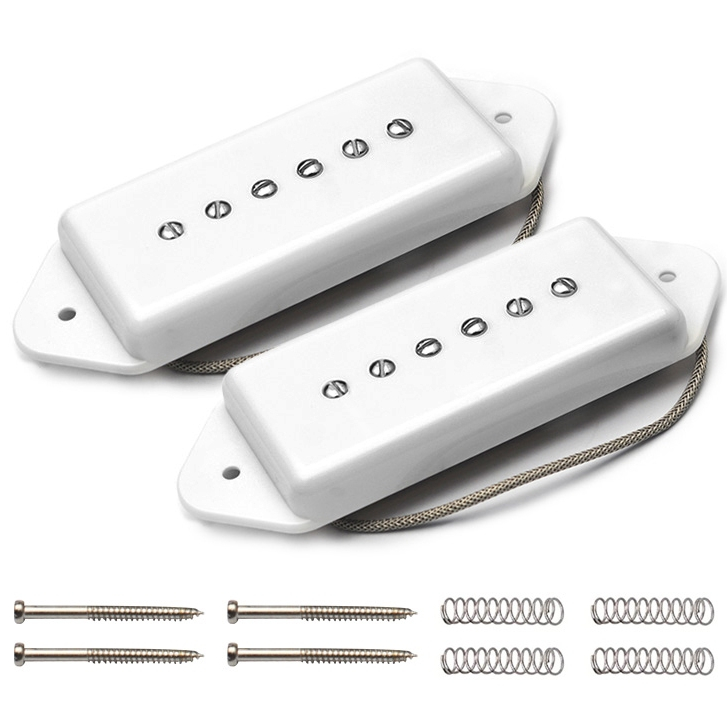Alnico 5 Dog Ear Single Coil Vintage P90 Pickup, N-6.9K, B-7.2K Soapbar Pickup, ดํา, ขาว, เหลือง