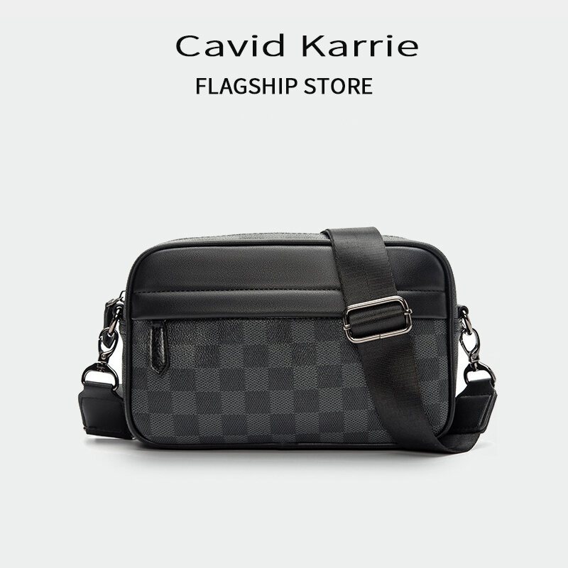 Casual Solid Mens Crossbody Bag Messenger Bag Mens PU Leather Crossbody Shoulder Bags Male Handbag Bags Cross Body Bag