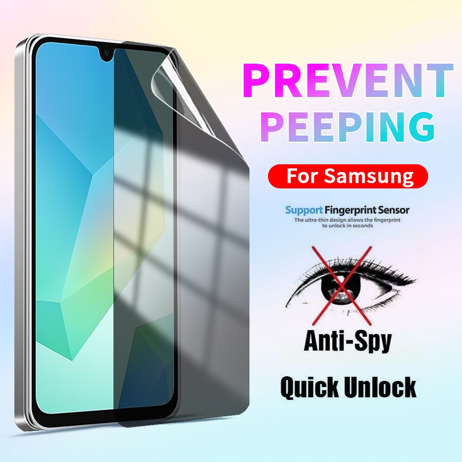 เต็มจอ กันมอง ฟิล์มไฮโดรเจล ฟิมด้าน Samsung Galaxy A16 4G A55 A35 5G A06 A05 A05s A15 A25 S24 FE S23 FE A54 A34 A24 A14 S24 Ultra S24 Plus S23 S22 S21 S20 S10 S9 S8 S21 fe S20 fe Plus Note 20 Ultra 10 8 9 A13 A12 A23 A51 A52 A22 A33 A32 A72 A31 A20