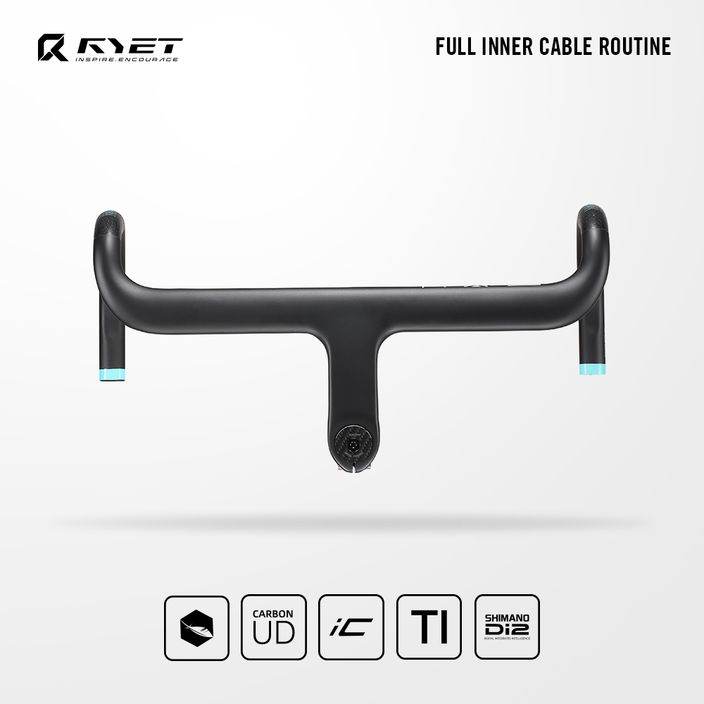 สต็อกพร้อม! LEXON VARO-1 Carbon Road Handlebar Full Hidden Cable, 28.6mm Steerer UD Carbon 365g Drop