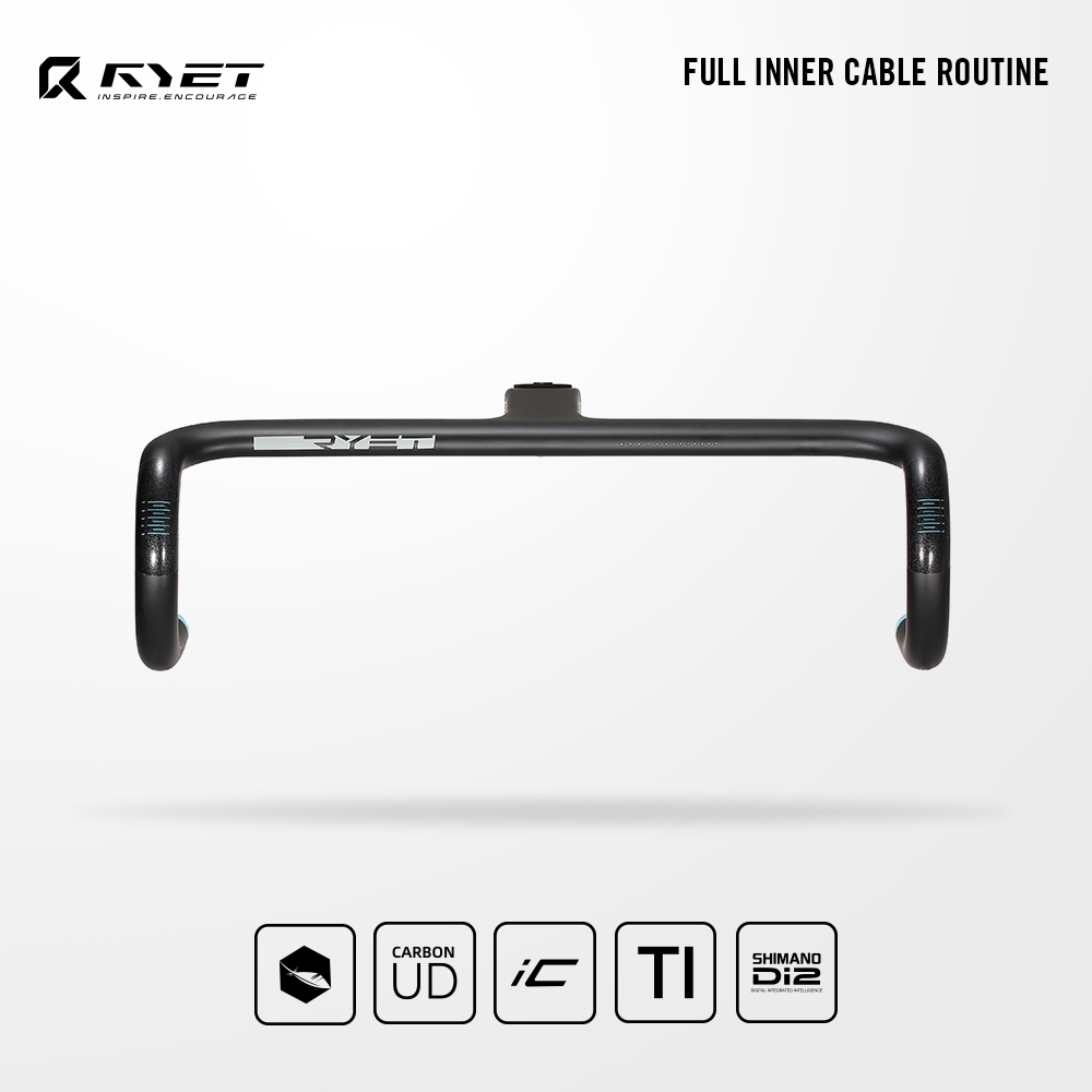 สต็อกพร้อม! LEXON VARO-1 Carbon Road Handlebar Full Hidden Cable, 28.6mm/31.8mm OD2 Steer UD Carbon 