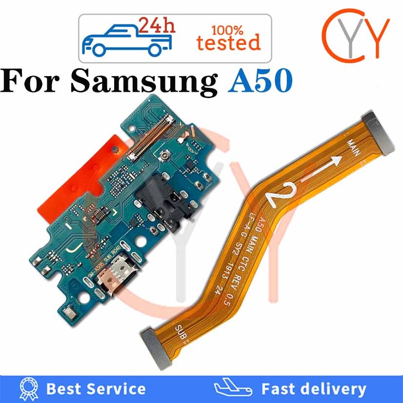 สําหรับ Samsung Galaxy A50 A505 USB ชาร์จพอร์ต Dock Board Charger Connector เมนบอร์ดหลัก Flex Ribbon