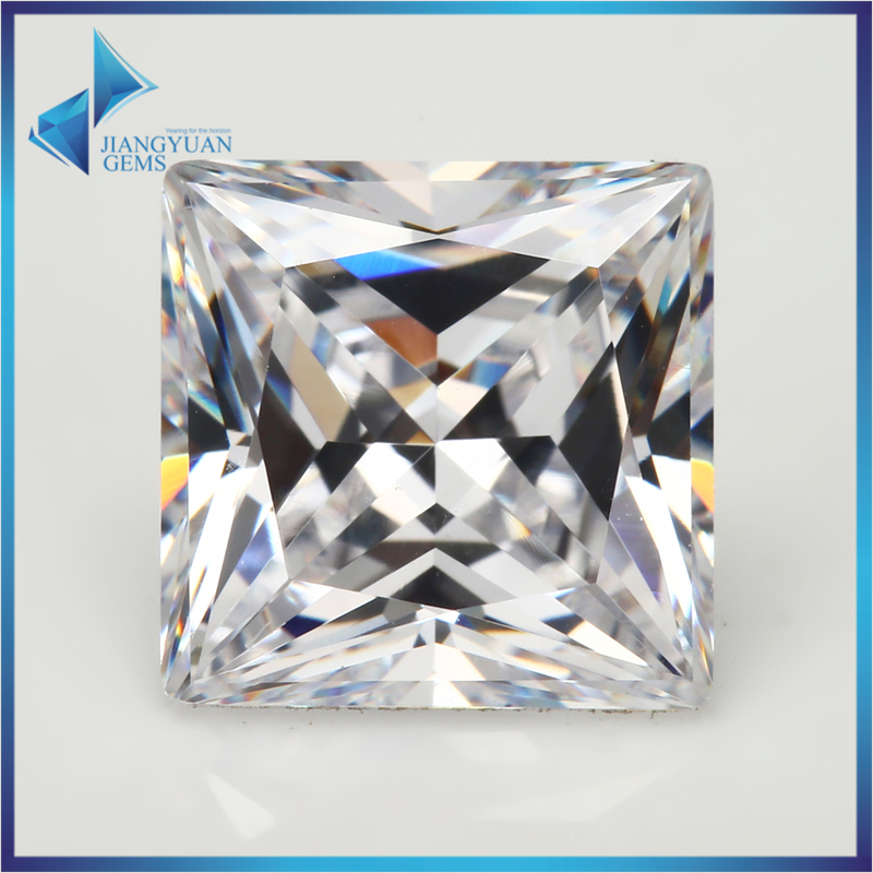 50pcs 20pcs 10pcs เจ้าหญิงตัดสีขาว Cubic Zirconia สังเคราะห์อัญมณีขนาด 1.5x1.5 ~ 10x10 มม.5A หลวม CZ หินสําหรับเครื่องประดับทํา