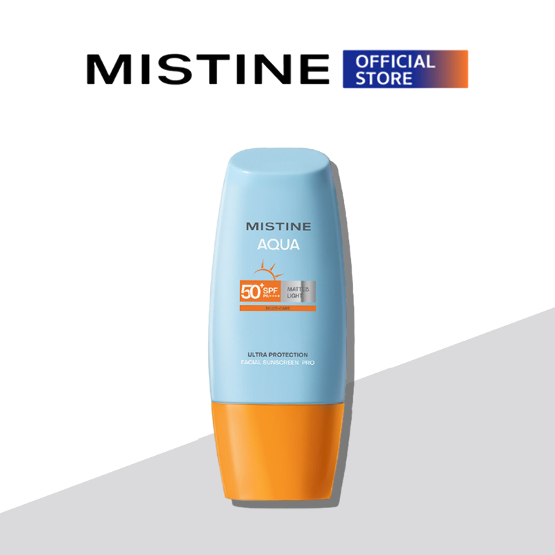 [เซตสุดคุ้ม] Mistine Aqua base Ultra Protection matte & light face sunscreen pro SPF50 PA 40 ml.