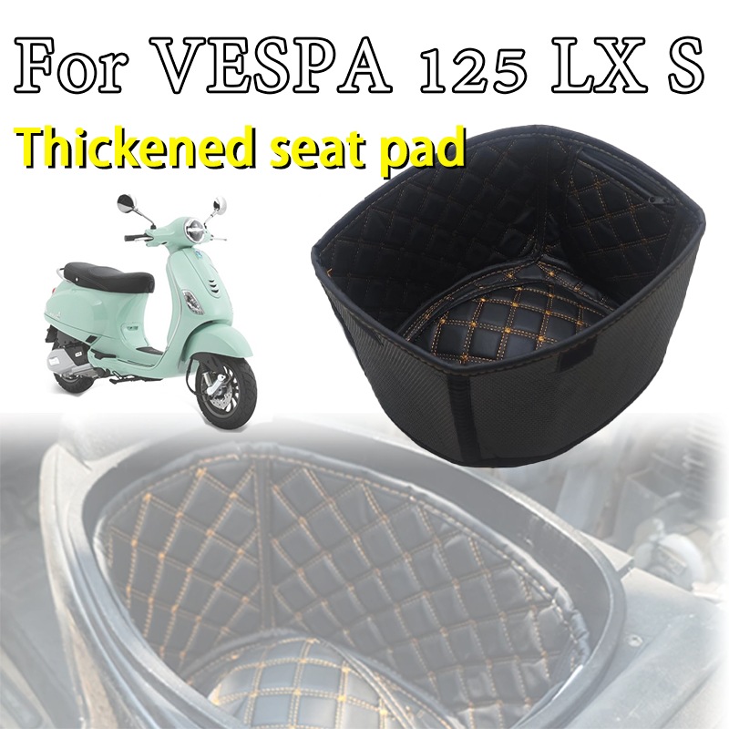 เบาะนั่งรถจักรยานยนต์ภายใต้กล่องเก็บของสําหรับ Vespa S 125 LX 125 i-รับ UBOX ฝาครอบช่องที่นั่งด้านใน