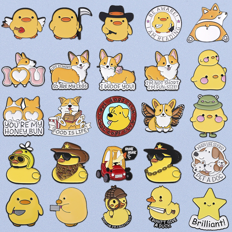 45 รูปแบบ Cool Dogs Club เคลือบ Pin น่ารักลูกสุนัขเป็ดเข็มกลัดป้าย Lapel Pin เครื่องประดับสัตว์อุปกรณ์เสริมของขวัญสําหรับเด็กเพื่อน