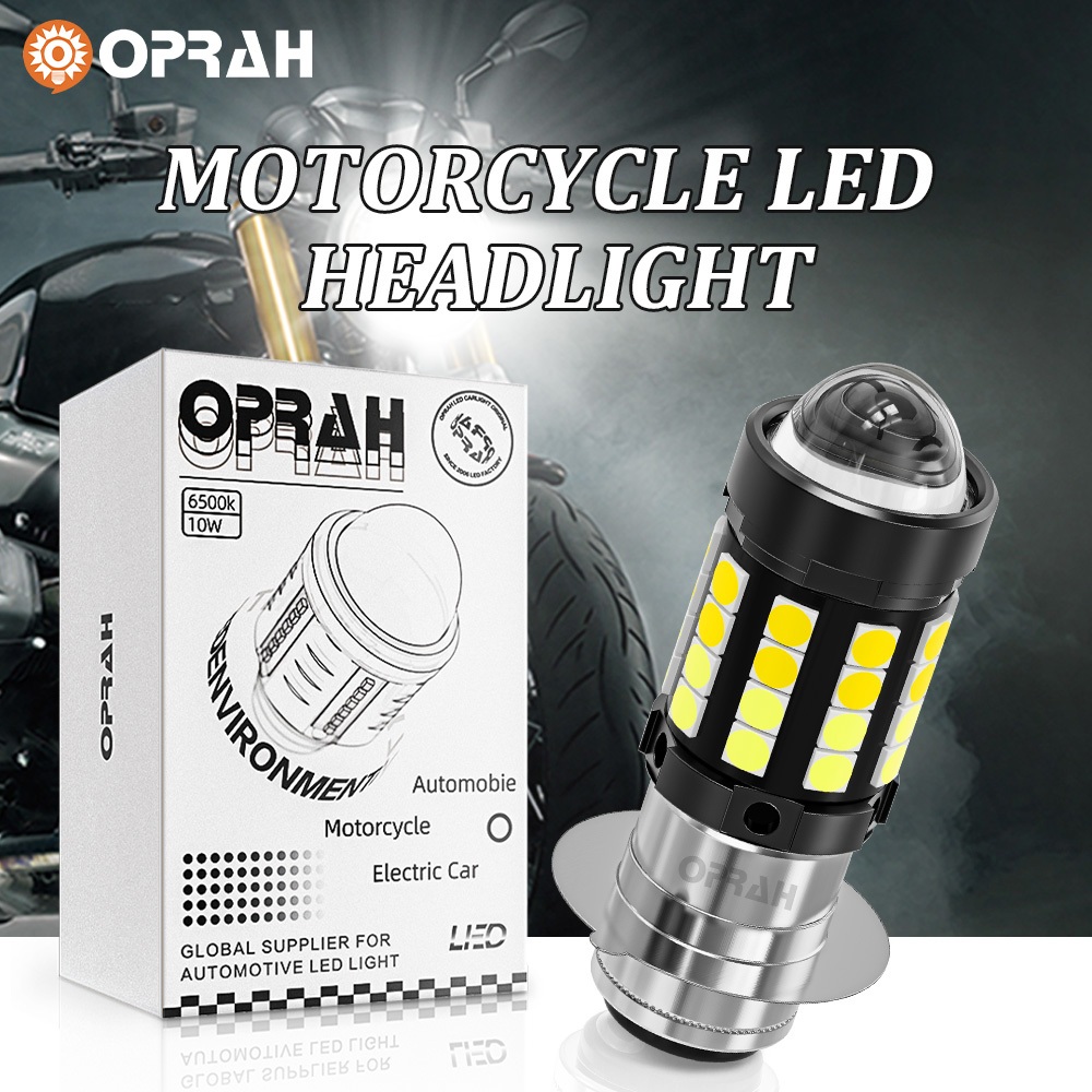 Oprah Super Bright LED ไฟหน้ารถจักรยานยนต์ P15D H4 BA20D 3030 36SMD หลอดไฟไฟหน้า Hi/Low Beam 10000LM LED DC12V