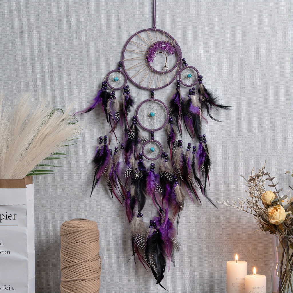 Bestlife Dream Catcher Light Birthday Girl เครื่องประดับขนนกอินเดีย Art Retro Dream Catcher BE16