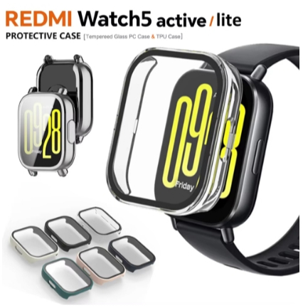 กระจกนิรภัยสําหรับ Redmi Watch 5 Active /5 Lite สมาร์ทนาฬิกากันชนป้องกันหน้าจอฟิล์มสําหรับ Xiaomi อุปกรณ์เสริม