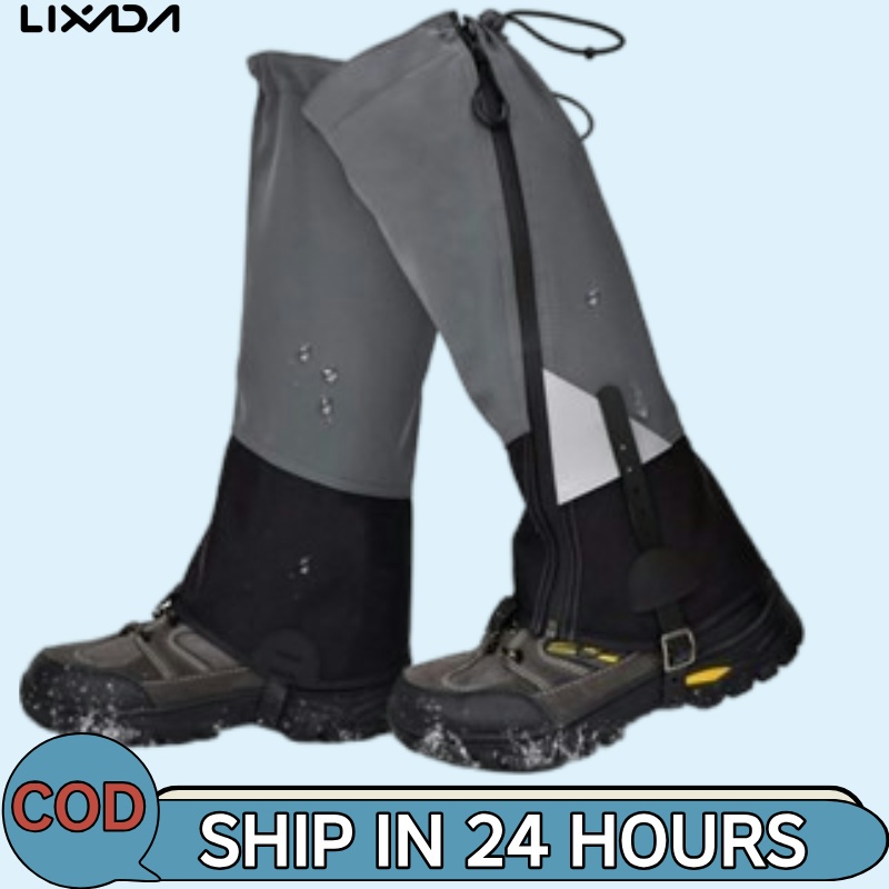 LIXADA [LISADA Mall] Legging Gaiter Travel Outdoor Leg Warms Hiking Skiing Waterproof Winter Shoe Cover Boot Tourist Foot Protection Guard