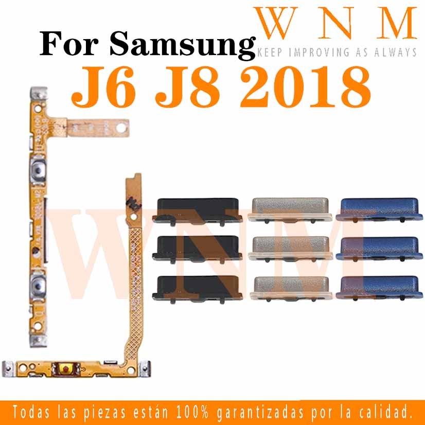 ใหม่สําหรับ Samsung Galaxy J6 J8 2018 j600 j810 ปุ่ม flex บน/ปิดปุ่มสวิทช์ด้านข้าง Key Volume Up Down Flex สายโทรศัพท์มือถือ Part
