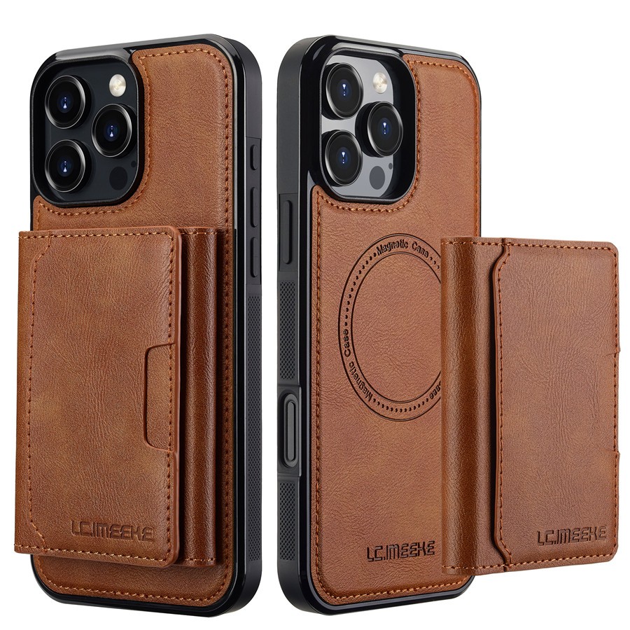 Strong Magnetic Attraction 2 in 1 กระเป๋าสตางค์แบบถอดได้สําหรับ iPhone 17 11 12 13 14 15 16 Pro Max Plus XR XS Max ปลอกหนังช่องใส่การ์ดหลายช่องที่วางโทรศัพท์ขาตั้งฝาครอบกันกระแทก