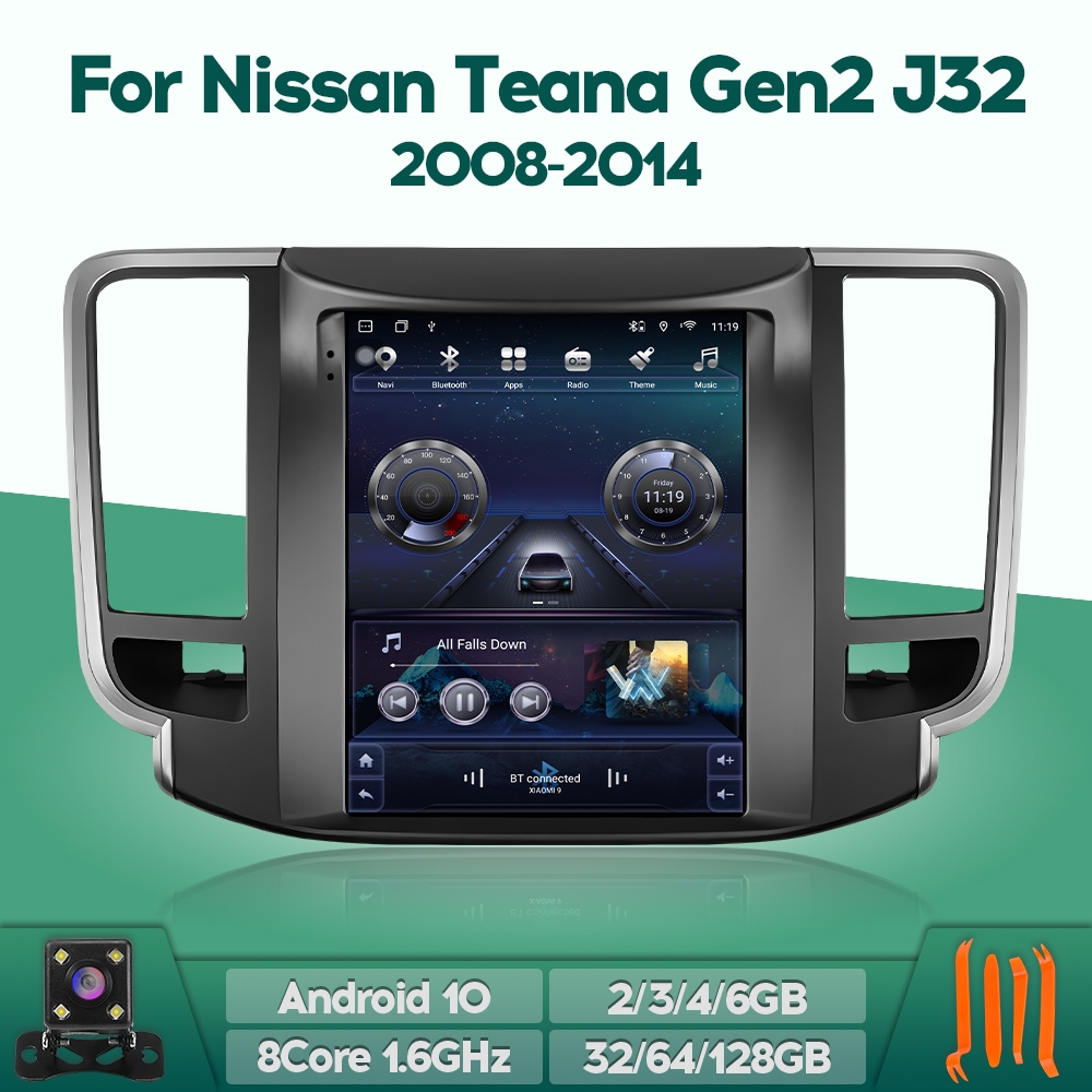 Webetter TopNavi Android 8Core IPS 9.7 นิ้วหน้าจอแนวตั้งเครื่องเล่นสเตอริโอรถยนต์สําหรับNissan Teana Gen2 J32 2008-2013 4G CarPlay DSP BT WiFiด้านหลังG GPSนําทาง