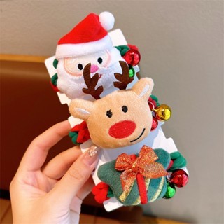 Merry Christmas Christmas Hair Ties น่ารัก Santa Braided Scrunchies ของขวัญคริสต์มาสอุปกรณ์เสริมผม