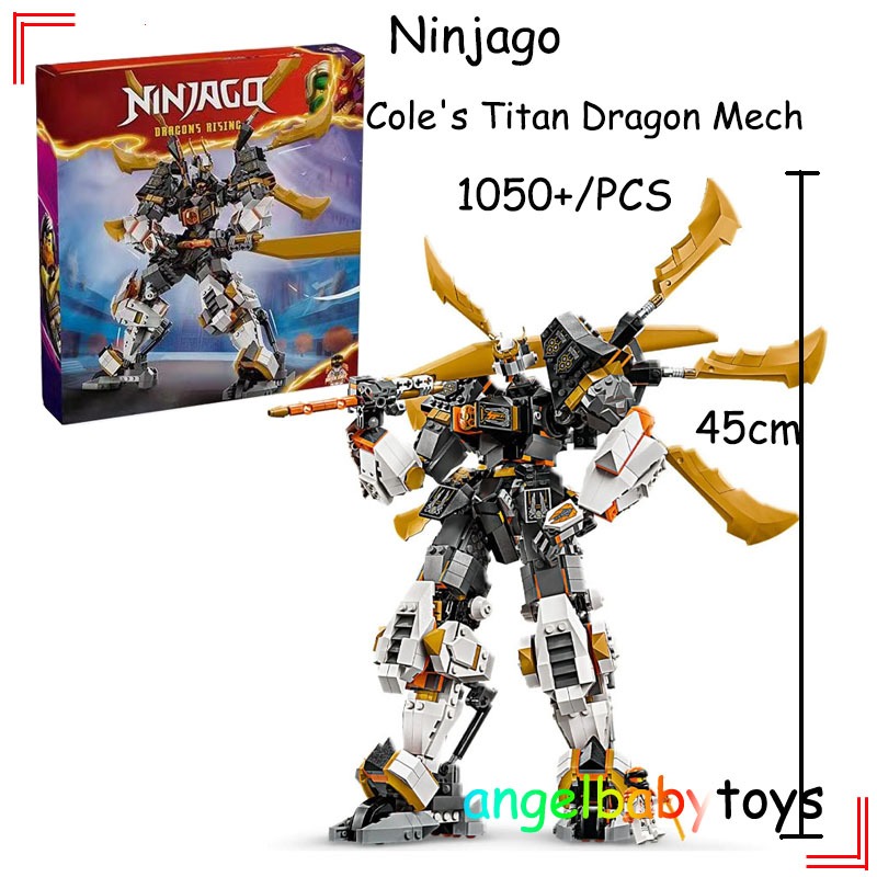 Ninjagod 71821 Coles Titan Dragon Mech (1050+/PCS) บล็อกตัวต่อของเล่นเด็กของขวัญ