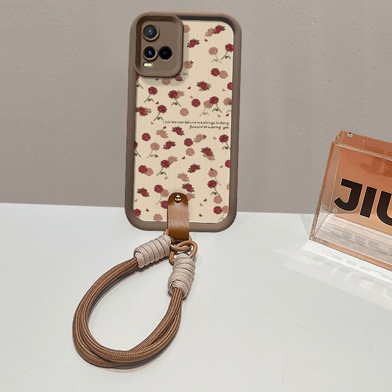 ซิลิโคนนุ่มกรณีการ์ตูนหนังเคสโทรศัพท์สายคล้องมือเคสโทรศัพท์เหมาะสําหรับvivo Y21 2021/Y33s 4G/Y21s 4G