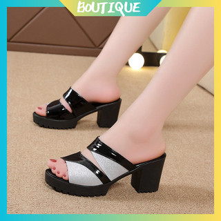 【COD】High Heel Sandals Breathable Slippers Women's Sandals#514