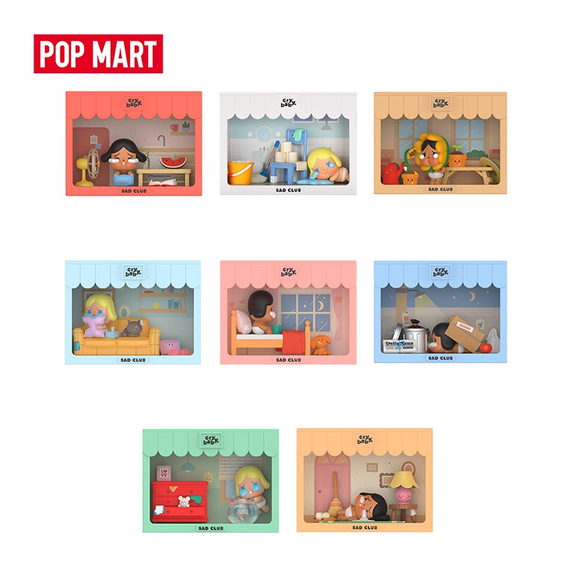 Pop MART CRYBABY Sad Club Series Scene set Blind Box(ทั้งชุด)