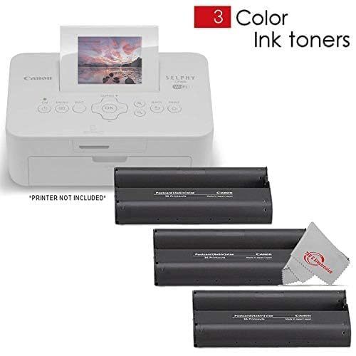 เปลี่ยนหมึกและกระดาษ Canon Selphy CP1300 CP1200 CP910 CP1000, กระดาษภาพถ่าย KP-108IN เข้ากันได้กับเครื่องพิมพ์ Canon Selphy CP, ตลับหมึก 3 ตลับและกระดาษเครื่องพิมพ์ 108 แผ่น