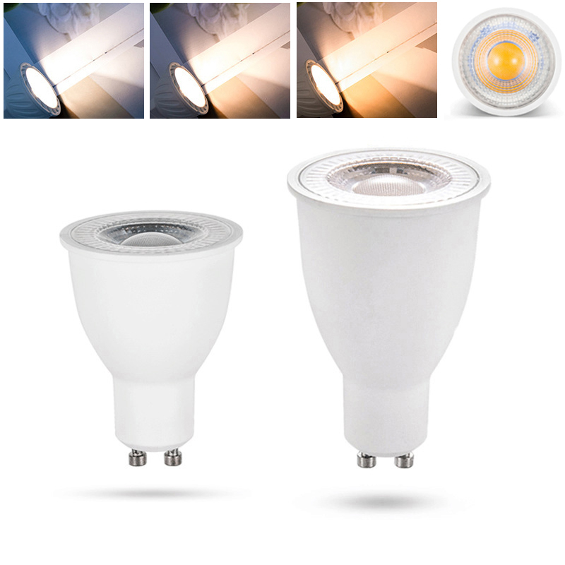 10w 15W GU10 หลอดไฟสปอตไลท์ Led AC100-265V Ultra Bright ริบหรี่ฟรีโคมไฟกลางคืนพลังงานพร้อมเลนส์ PC Light สําหรับห้องนอน Cool Warm Neutral สีขาว