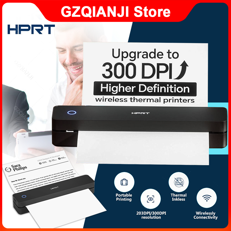 HPRT MT610 เครื่องพิมพ์พกพา A4 ไร้หมึก Bluetooth Thermal Printer ความละเอียดสูง 200dpi/300dpi