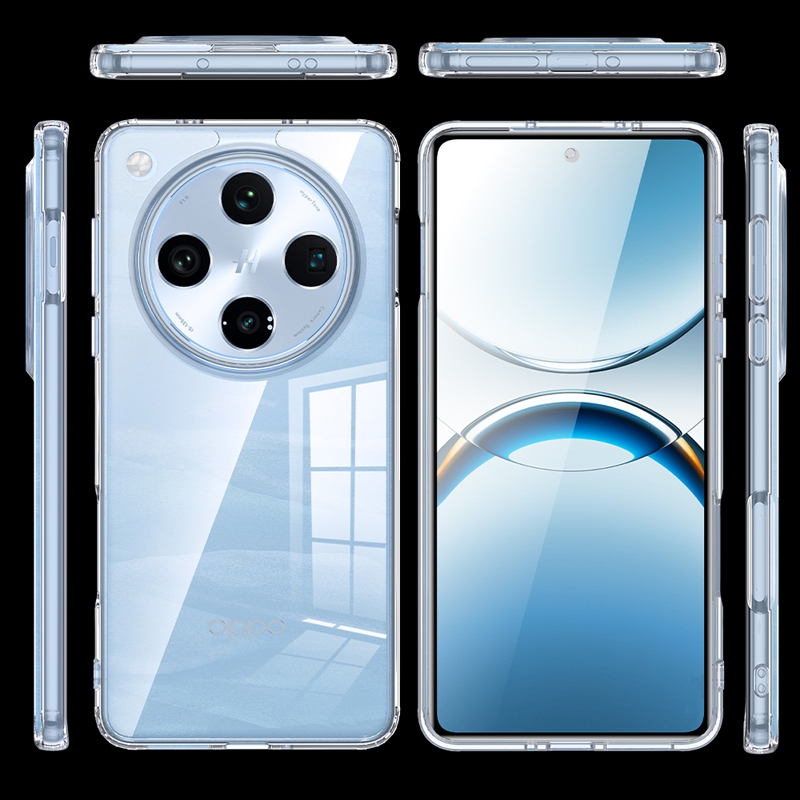 สําหรับ OPPO Find X8 / X8 Pro Case ELVEV Hard PC + Soft TPU กันกระแทกคริสตัลใสฝาครอบป้องกัน