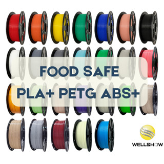 Food Safe ลวดพิมพ์3D PLA+PRO 1.75mm 1kg, PLA Filament, WELLS…