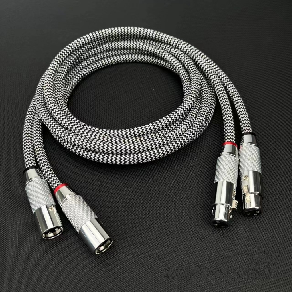 Qed คริสตัลเดี่ยวทองแดง Silver Plated Balance Wire HIFI ชายหญิง XLR Balance Wire Fever XLR ไมโครโฟน XLR สาย
