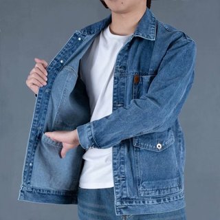 Cabin Fashion  Oversized Jacket for Men Denim Maong Blue Jacket Good Quality Size M-L-XL-2XL-3XL-4XL-5XL