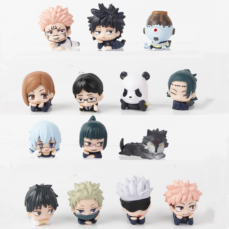 7 ชิ้น/เซ็ต 3-4 ซม.อะนิเมะ Jujutsu Kaisen รูป Ryōmensukuna Itadori Yuji Gojo Satoru Zenin Maki Inumaki Toge Panda รุ่น Q PVC ตัวเลขการกระทําตุ๊กตาของเล่น