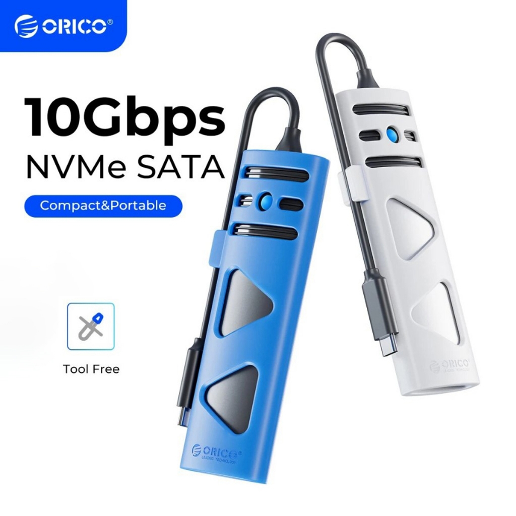 Orico แบบพกพา M.2 NVME SSD Enclosure NVME & SATA Dual Protocol กรณีเครื่องมือฟรี M.2 SSD Enclosure ภายนอกสําหรับการเดินทางเพื่อธุรกิจ (ORT)