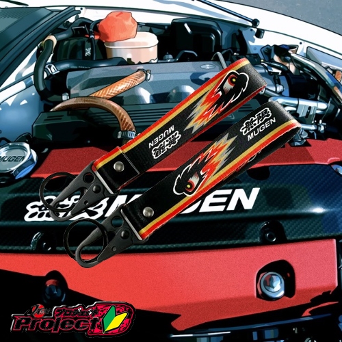 1pc JDM Key Tag MUGEN POWER รถพวงกุญแจรถจักรยานยนต์สายคล้องคอ Panda ตกแต่งสําหรับ HONDA MUGEN