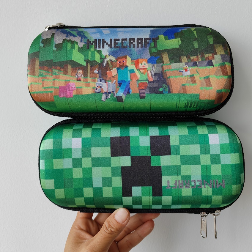 กระเป๋าดินสอ EVA แบบแข็ง ลายการ์ตูน Minecraft ขนาด 23x11.5x4 ซม. เหมาะกับของขวัญวันเกิด สําหรับนักเรียน และเด็ก