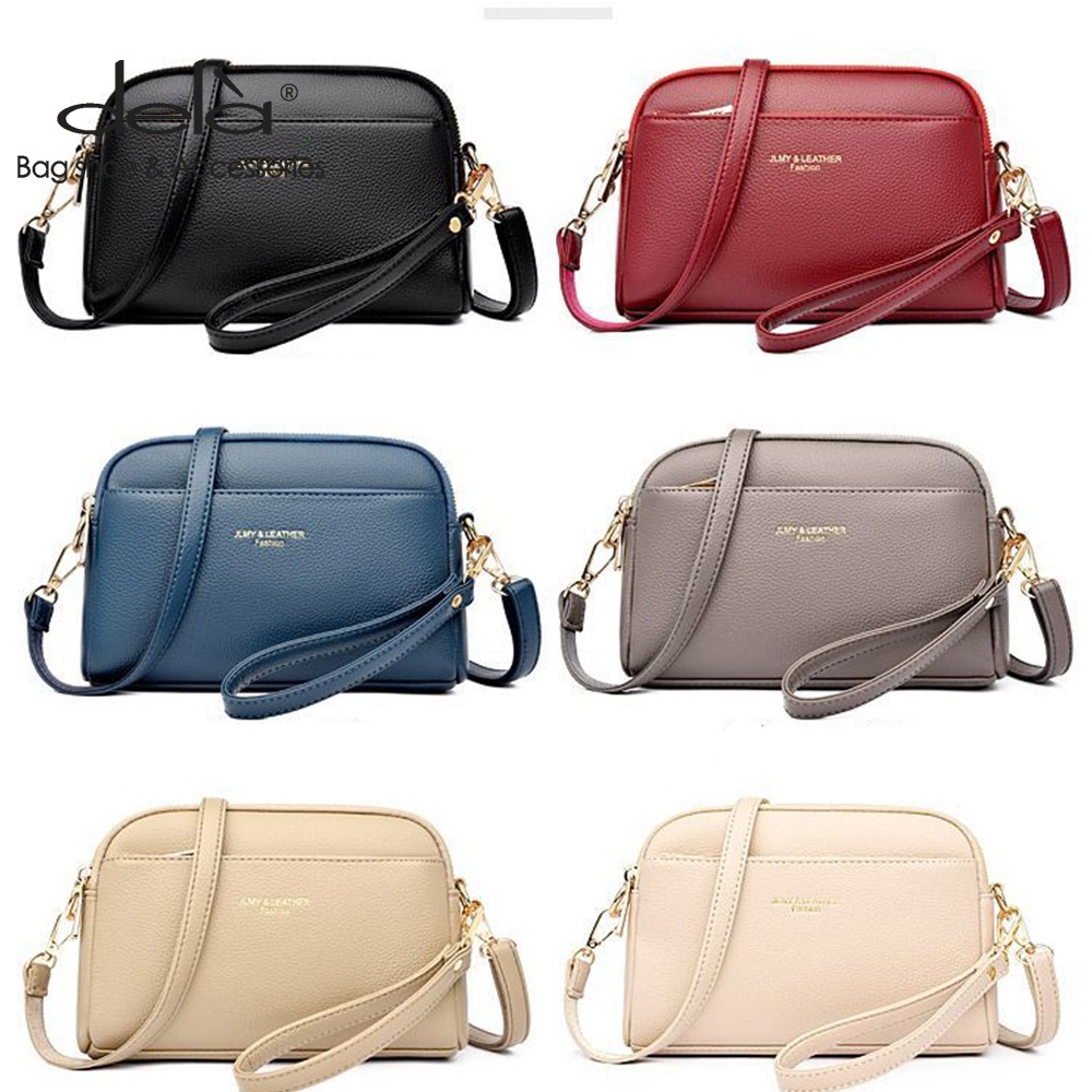 Dela Crossbody Womens Shoulder 2024 แฟชั่นใหม่หลายชั้นน้ําหนักเบาสไตล์ใหม่