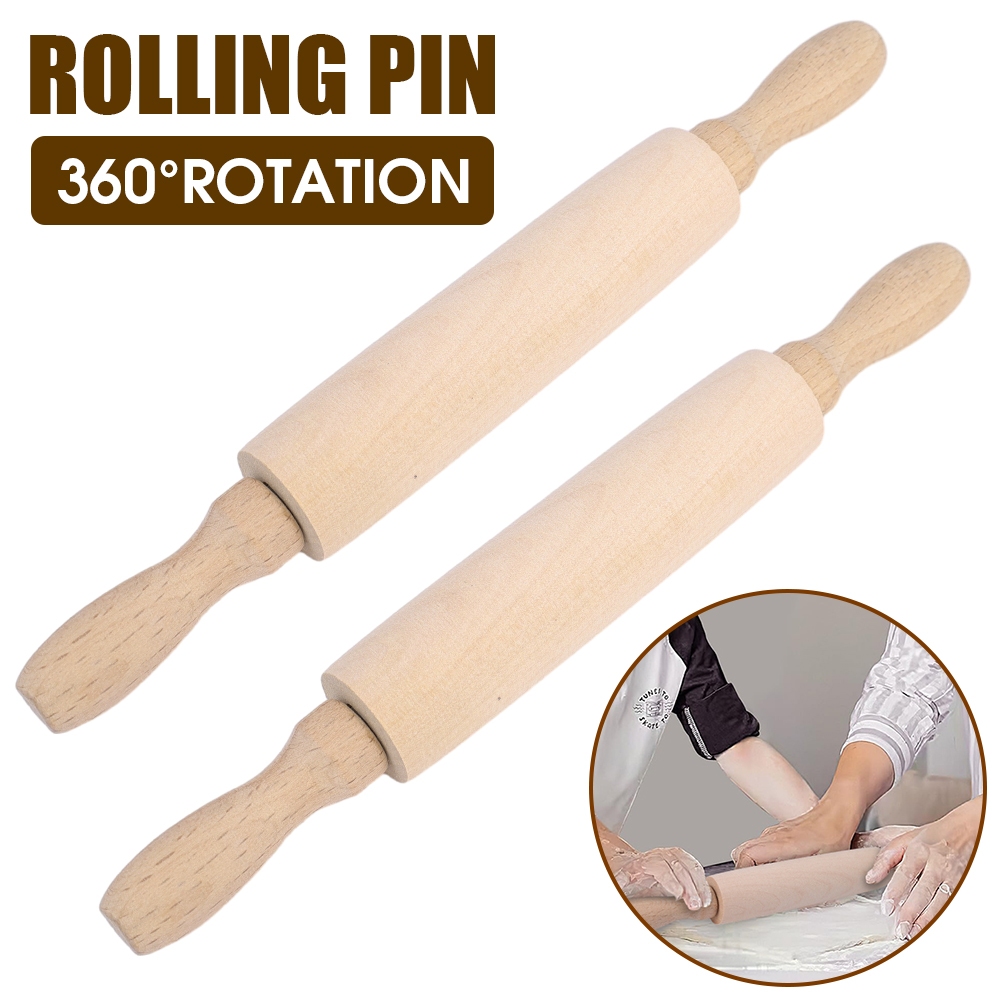 Household Wooden Rolling Pin/ Pastry Pizza Fondant Dumpling Skin Roller Stick/ Kitchen Cooking Baking Tool – โปรปัง