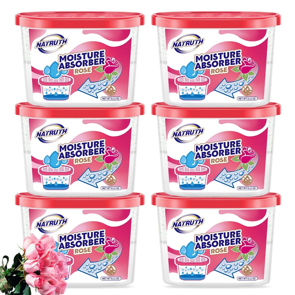NATRUTH กล่องดูดความชื้นดอกกุหลาบ 500มล. ลดความชื้น ดูดความชื้น กันความชื้น ดูดกลิ่น ดับกลิ่น dehumidifier สําหรับห้องครัวห้องน้ำห้องนอนห้องนั่งเล่น