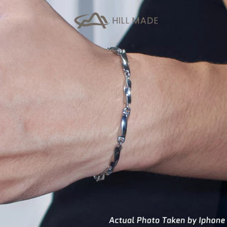 สร้อยข้อมือ Mobius เหล็กไทเทเนียมพื้นฐานสําหรับผู้ชายและคู่/ทุกวันแฟชั่นอเนกประสงค์ไม่ซีดจาง Wristchain HMB85