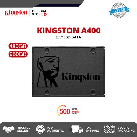 Kingston A400 SSD Solid State Drive 480GB/960GB SATA3 2.5 "ภายใน (SA400S37/480G)