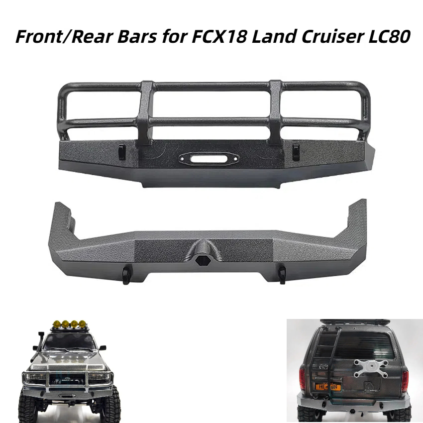 Rc บาร์หน้า/หลัง FMS เปลี่ยนโลหะอะไหล่อัพเกรดสําหรับ FCX18 Land Cruiser LC80